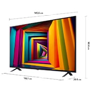 Vista frontal del TV LG UHD, UT90